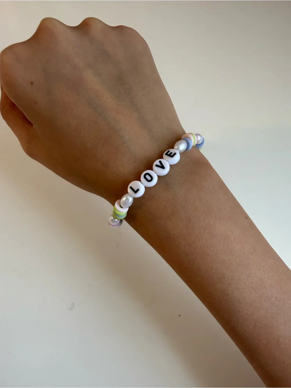 Kids beaded clay bracelet